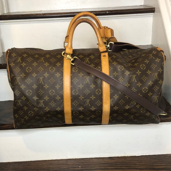 LOUIS VUITTON Keepall LV 55 Monogram Boston Travel Weekend Duffle Bag AUTHENTIC - Picture 3 of 17